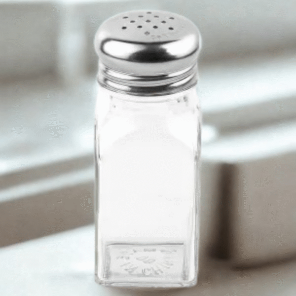 Glass Salt & Pepper Shaker with Stainless Steel Lid