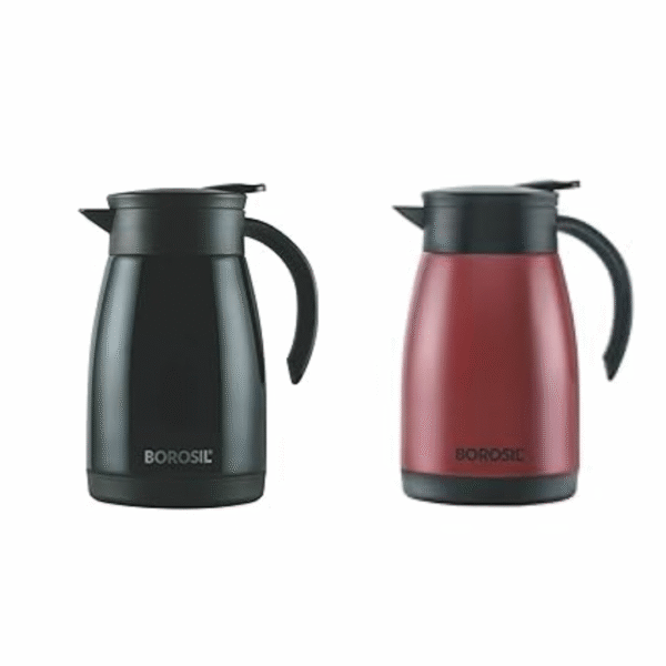 Borosil Vacuum Insulated Stainless Steel Teapot /Thermal Flask | Thermos | Jug | Coffee Pot | For Water| Tea|