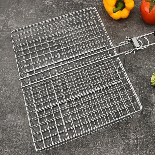 BBQ Arries Grill Mesh with Stainless Steel Handle
