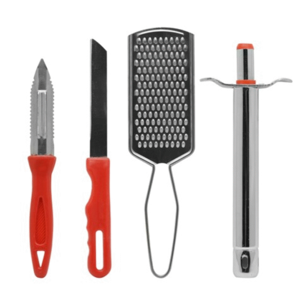 RK Kitchen Gadgets 4-Piece Set – Peeler, Knife & Lighter