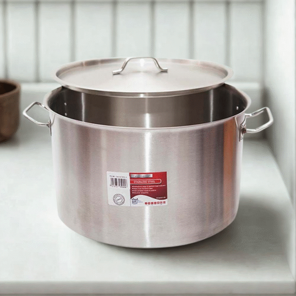 Chefset Steel High Cooking Pot with Lid – 50 x 30 cm (59 Ltr)