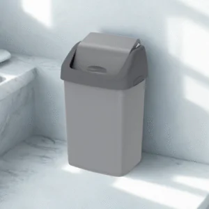 Garbage Bin with Flip-On Lid – 20 Litre (Grey)