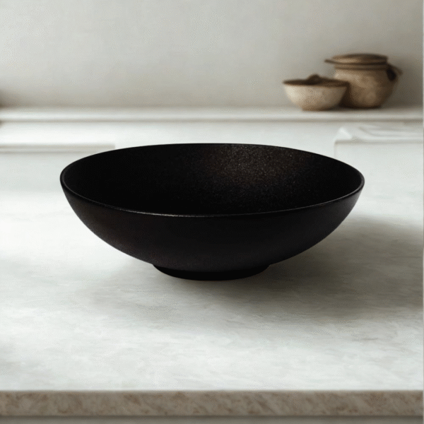 Baralee Low Bowl – Sand Black, 19cm