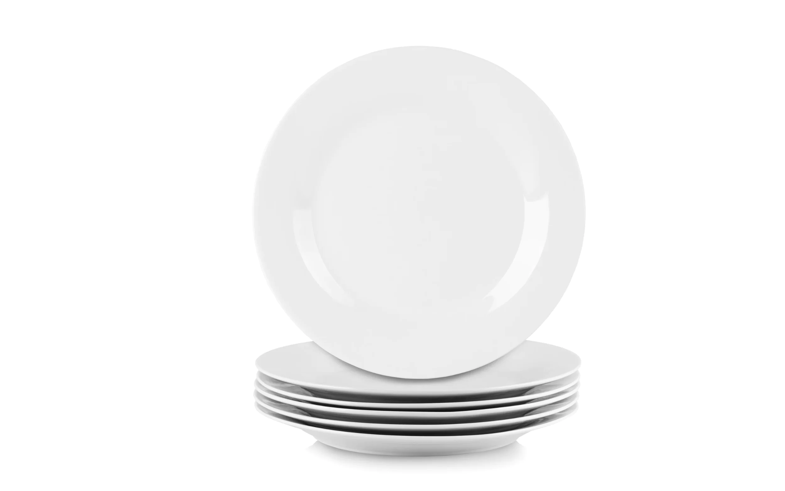 White Ceramic Dinner Plate  8cm, 10 cm