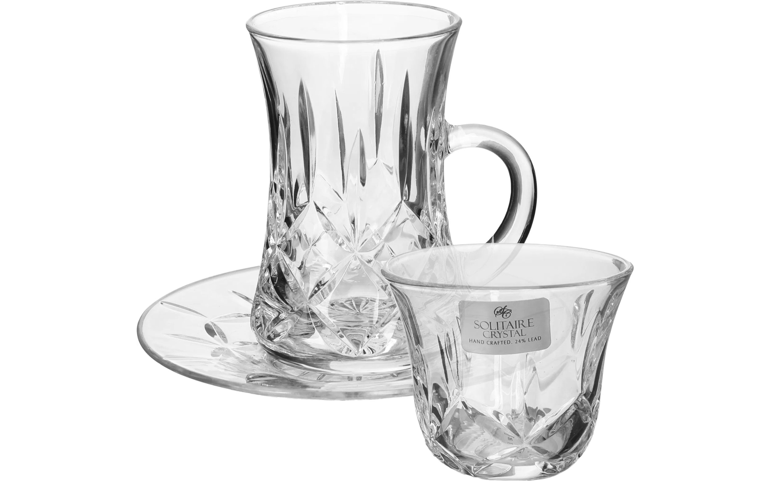 Solitaire Crystal Glasses — Elegant Clarity, Timeless Style
