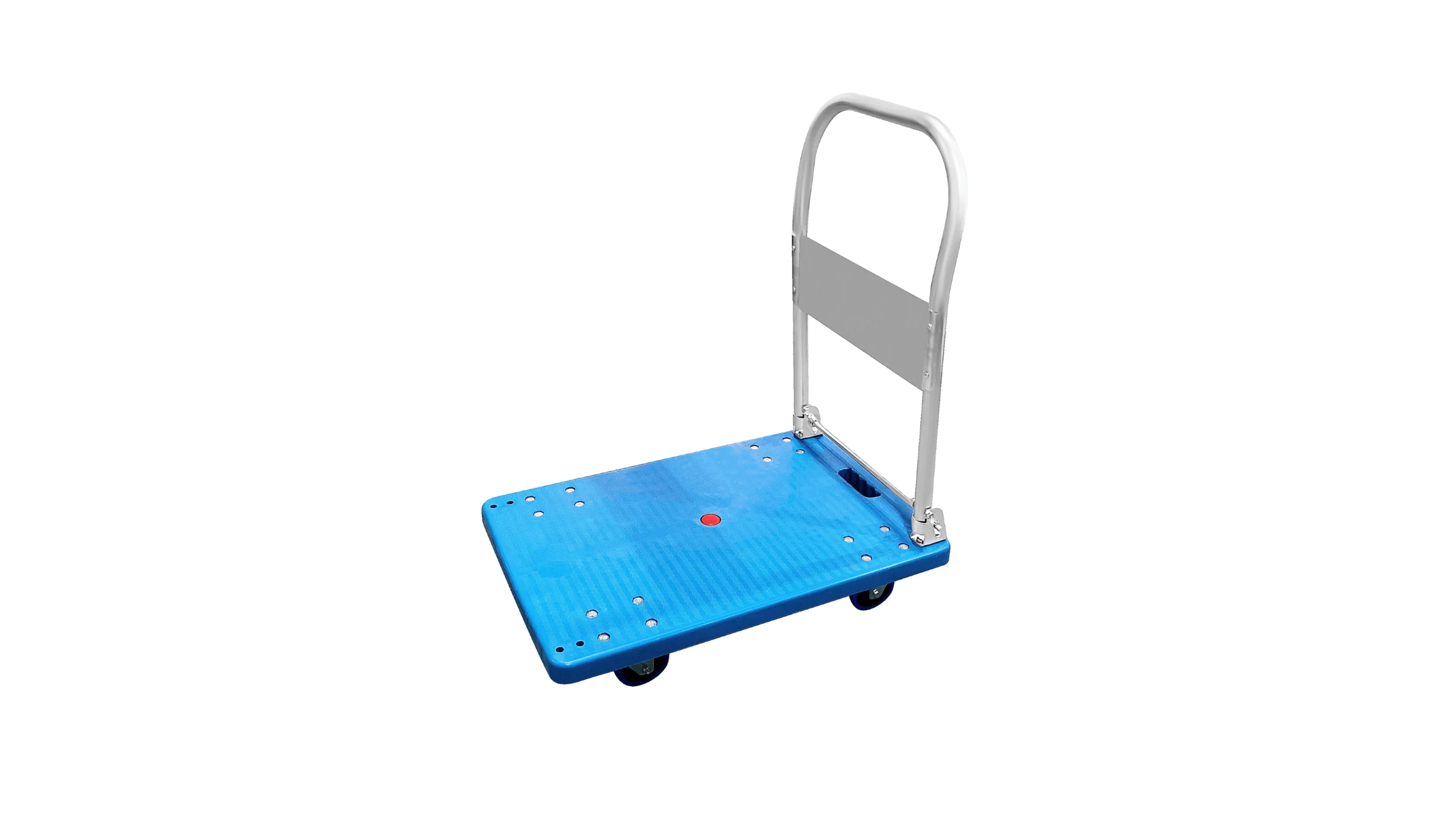 Blue Fully Silent Platform Trolley Size- 50 x 70 cm