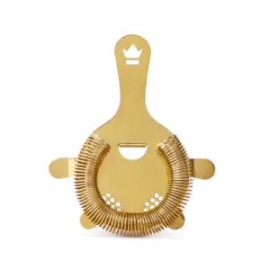 "BQ 4 PRONG COCKTAIL STRAINER GOLD - CLST0106-CP "